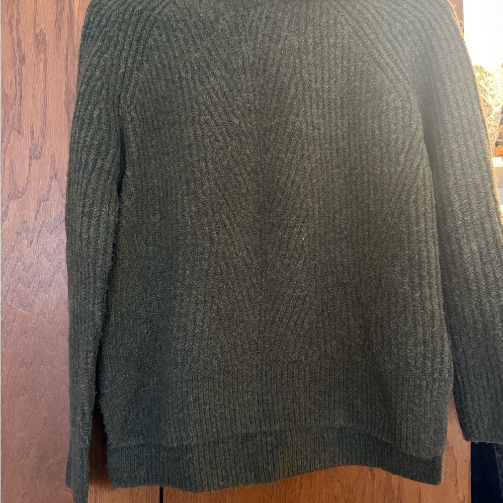 Madewell Dark Green Turtleneck Sweater